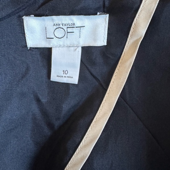 LOFT Black Blazer with Gold Accents. Ptp 18” - Picture 8 of 8